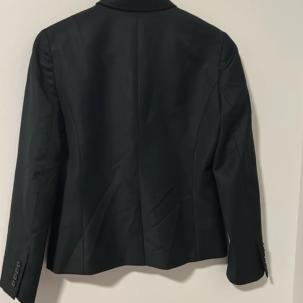 J Crew Black 100% Wool Blazer Size 4P Work Career Office
